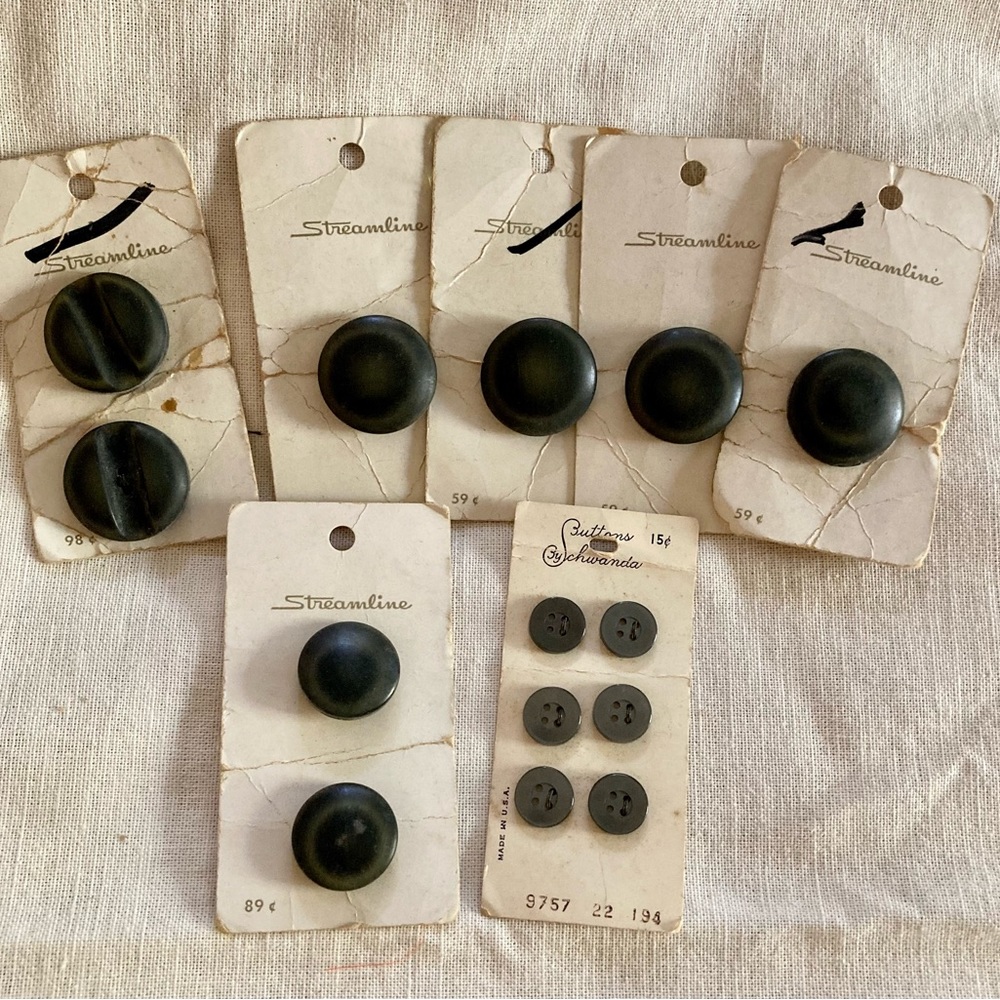 Vintage Lot Streamline & Buttons By Schwanda Black Buttons